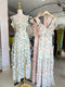 Summer Floral Print Slit Long Dresses